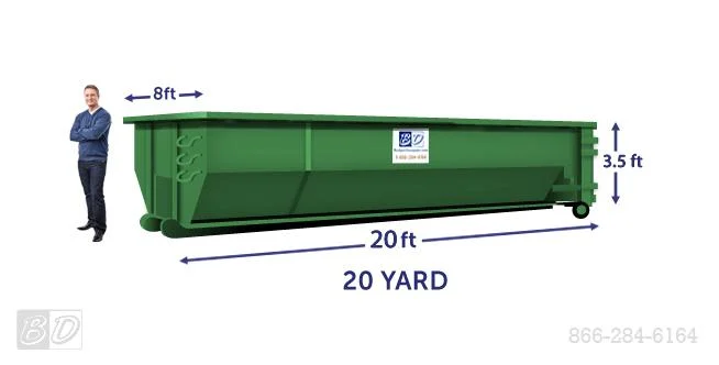 20 yard dumpster rental for roofing debris and renovations